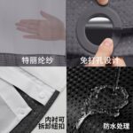 Polyester Shower Curtain Double Layer Waffle with Large Rings