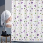 Printed PEVA Shower Curtain Small Flowers Shower Curtain