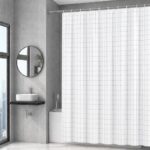 Printed PEVA Shower Curtain Small Checkered Shower Curtain