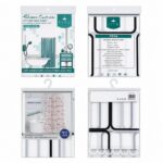Printed PEVA Shower Curtain Large Checkered Shower Curtain