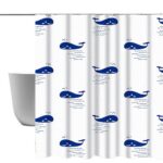 Printed PEVA Shower Curtain Whale Shower Curtain